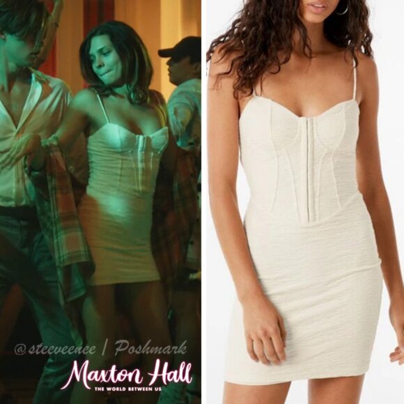 Bershka Textured Corset Dress ASO Maxton Hall - Picture 2 of 11